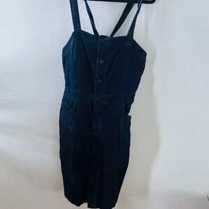 Universal Thread Dark Blue Button-Down Mini Dress